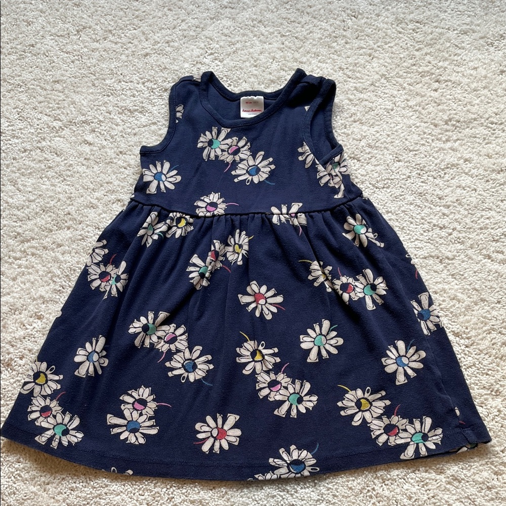 Hanna Andersson Navy Floral Kids Dress